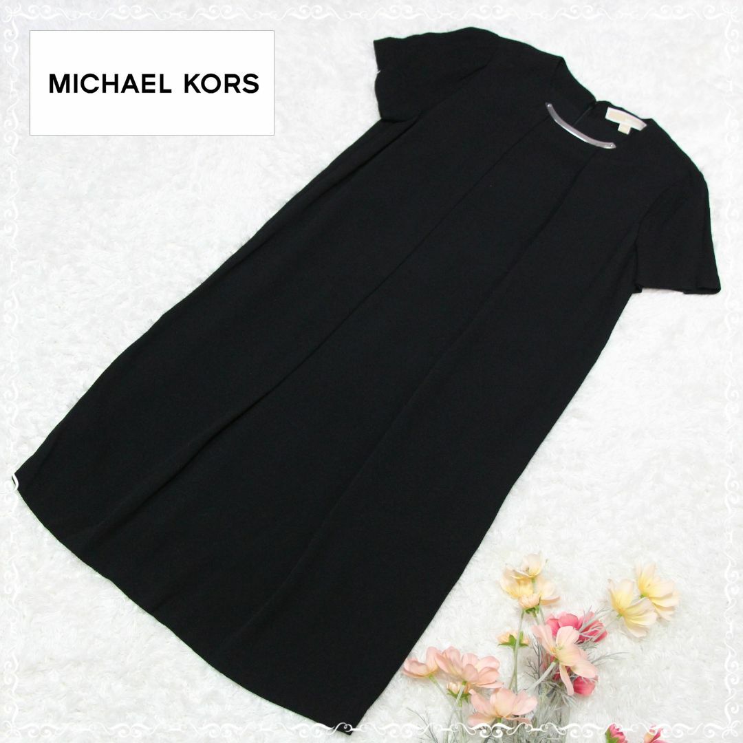 Michael Kors(マイケルコース)のマイケルコース　半袖　ワンピース　XS　S程度　黒　ブラック レディースのワンピース(ひざ丈ワンピース)の商品写真