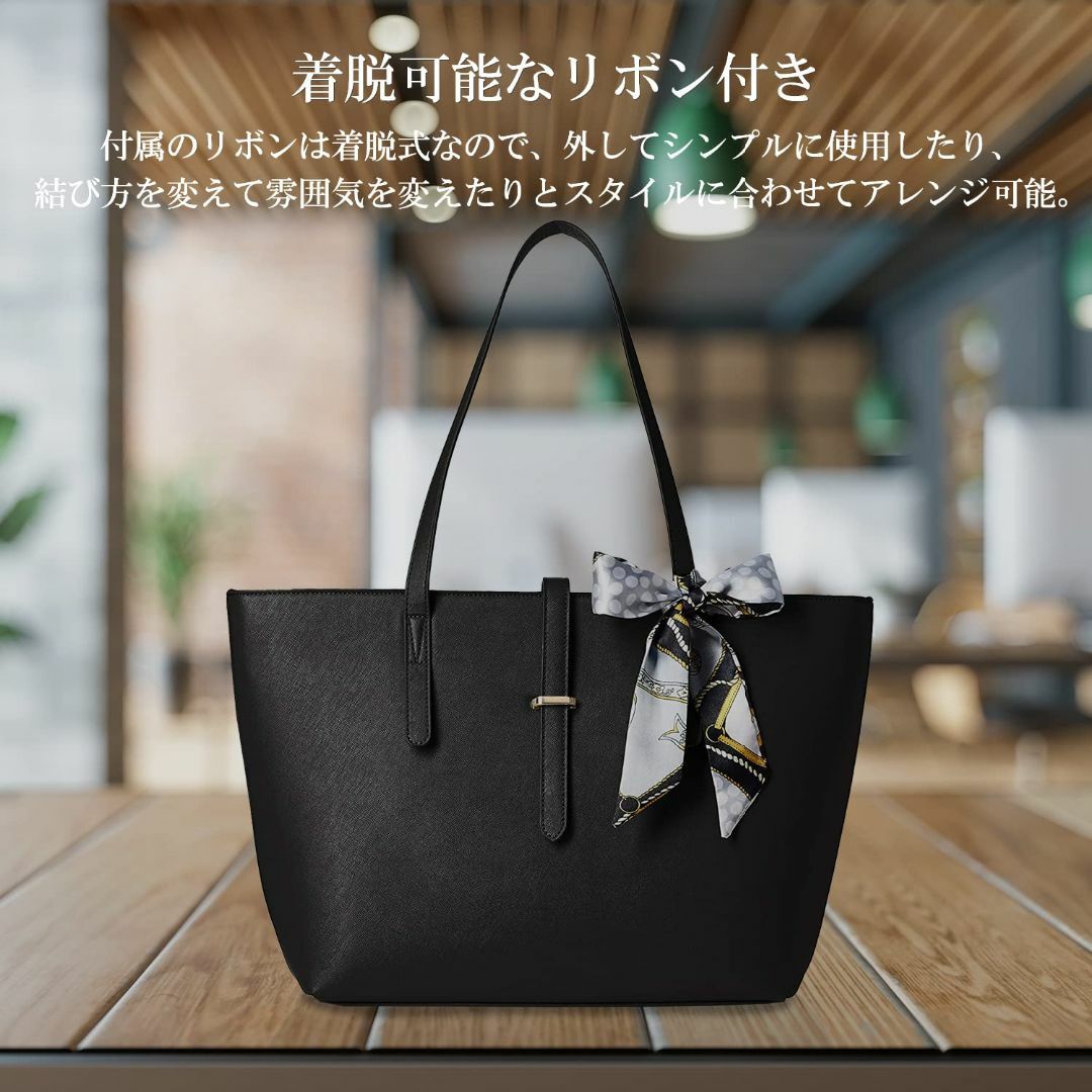 【色: ブラック】[イーエルエー] レディース トートバッグ ビジネス フォーマ レディースのバッグ(その他)の商品写真