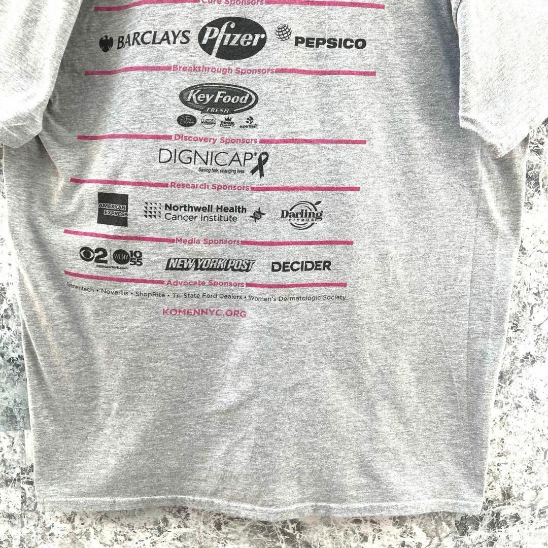 IT85US古着ギルダン米国乳がん団体30周年アニバーサリー協賛企業ロゴTシャツ メンズのトップス(Tシャツ/カットソー(半袖/袖なし))の商品写真