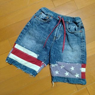 デニムダンガリー(DENIM DUNGAREE)のデニムダンガリー☆ダメージデニム　ハーフパンツ　120(パンツ/スパッツ)