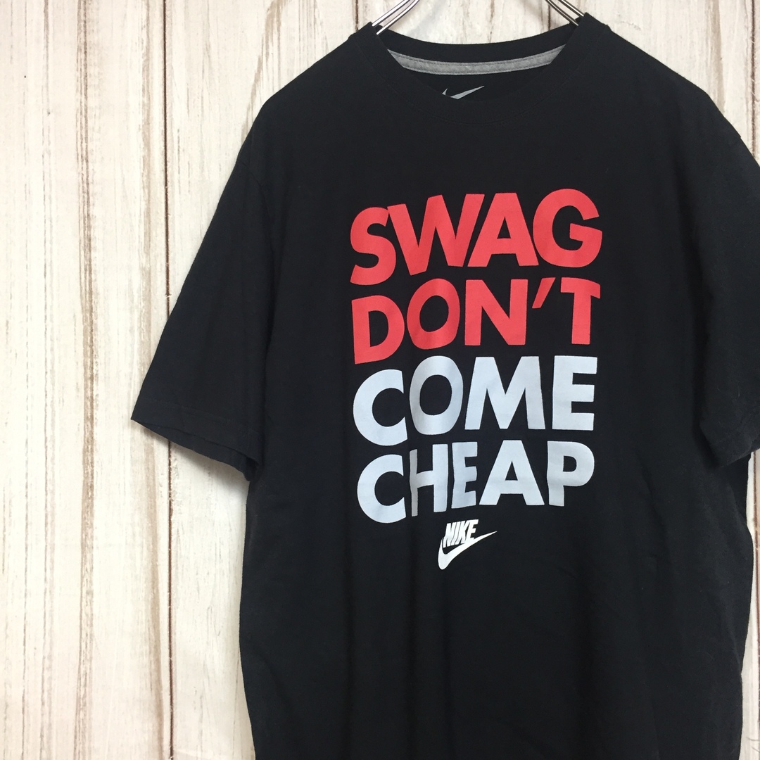 NIKE(ナイキ)の【ナイキ 半袖プリントTシャツ】ロゴプリント L 黒 NIKE 古着 メンズのトップス(Tシャツ/カットソー(半袖/袖なし))の商品写真