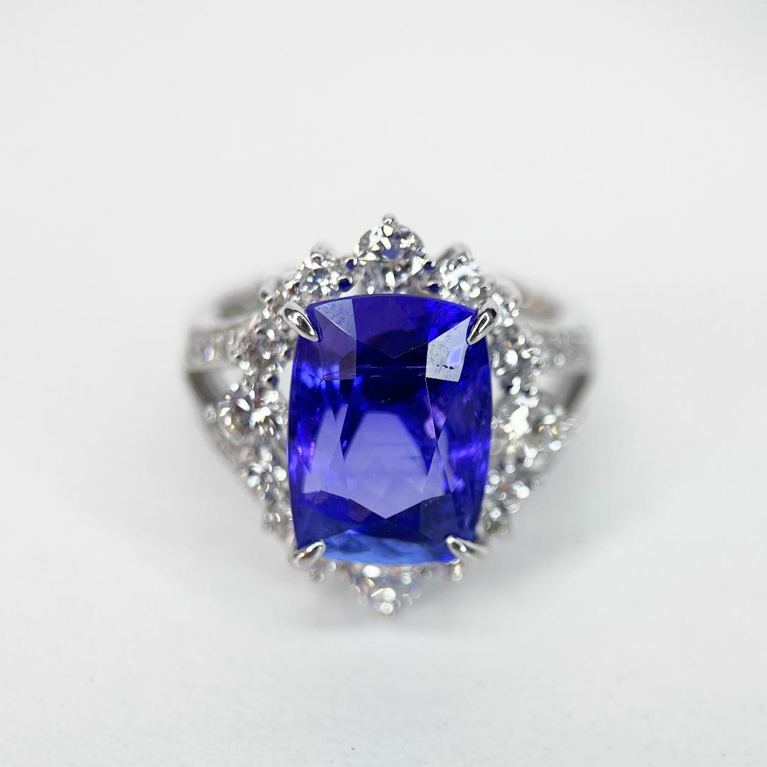 新品✨ PT900　タンザナイト　天然ダイヤモンド 　tanzanite　 レディースのアクセサリー(リング(指輪))の商品写真