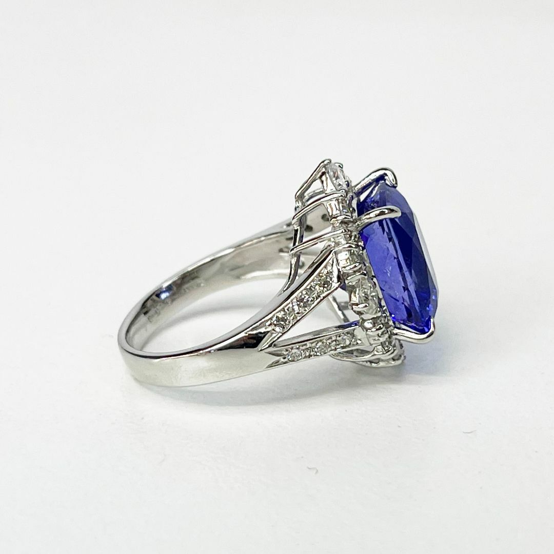 新品✨ PT900　タンザナイト　天然ダイヤモンド 　tanzanite　 レディースのアクセサリー(リング(指輪))の商品写真