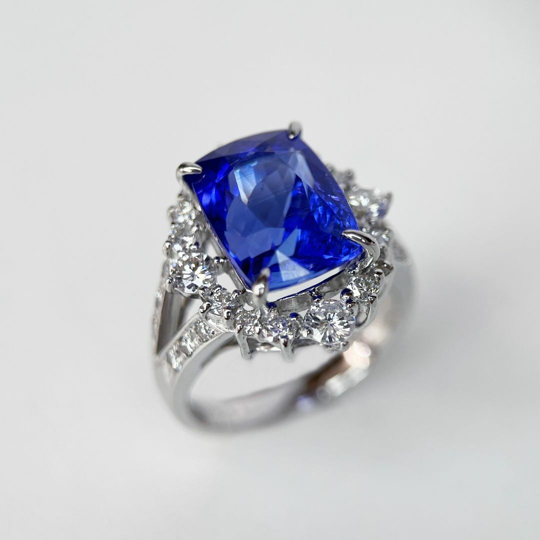 新品✨ PT900　タンザナイト　天然ダイヤモンド 　tanzanite　 レディースのアクセサリー(リング(指輪))の商品写真