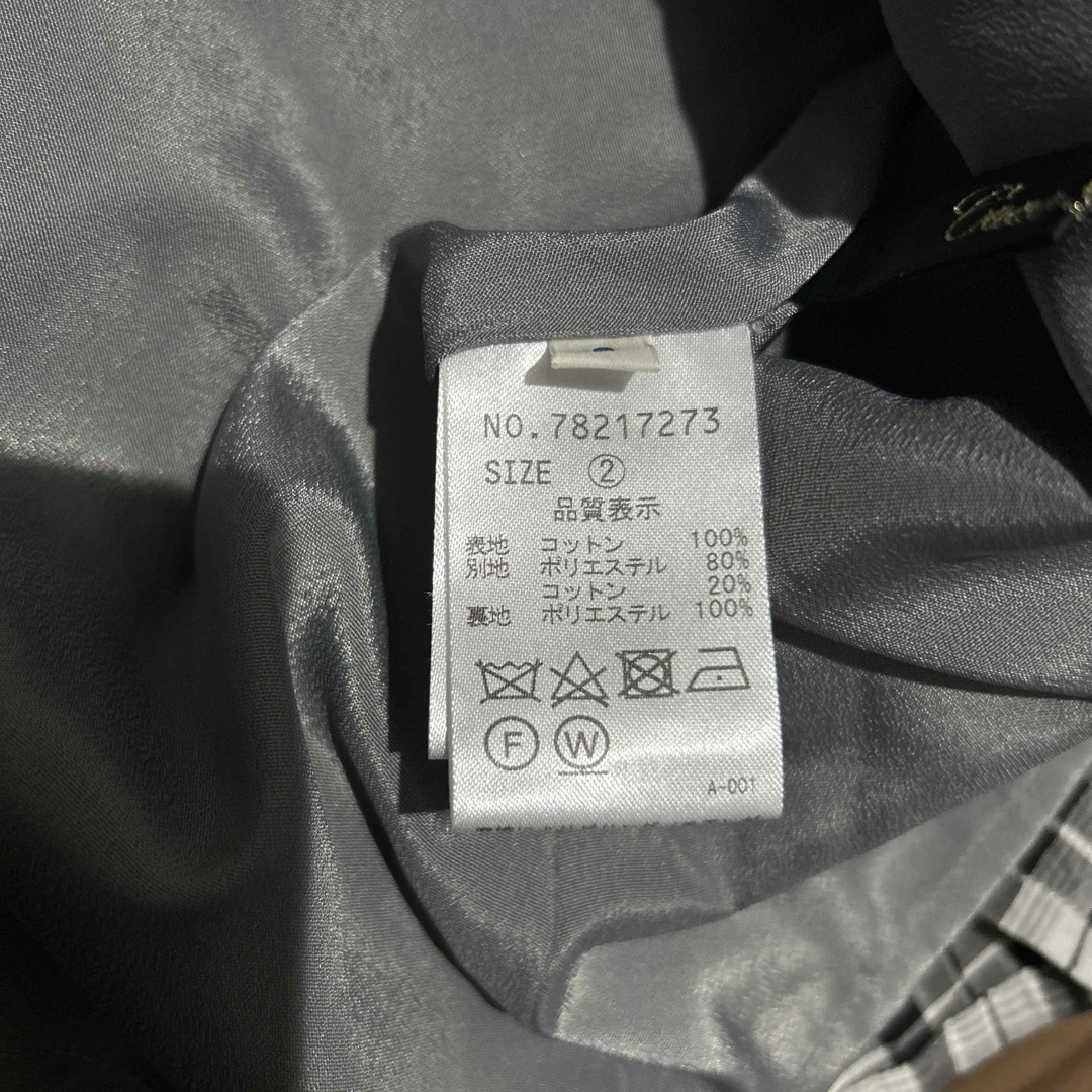チェック リボン スカート サイズ② レディースのワンピース(ひざ丈ワンピース)の商品写真