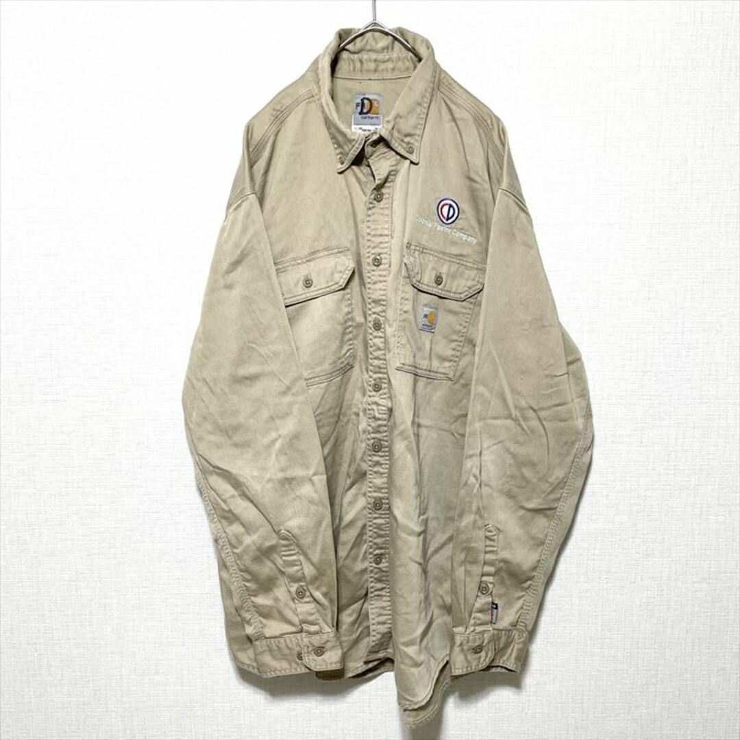 carhartt(カーハート)の90s 古着 カーハート BDシャツ オーバーサイズ 企業ロゴ XL  メンズのトップス(シャツ)の商品写真