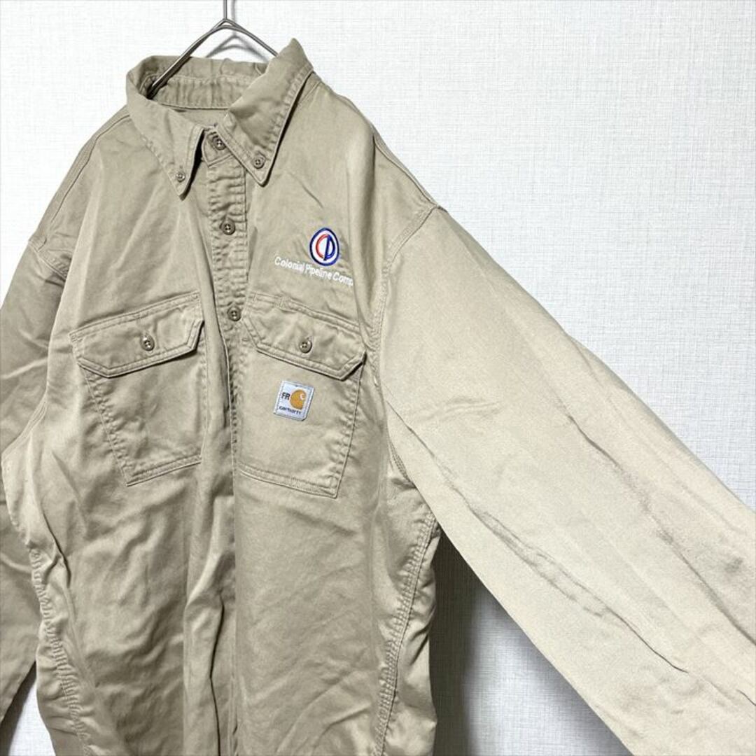 carhartt(カーハート)の90s 古着 カーハート BDシャツ オーバーサイズ 企業ロゴ XL  メンズのトップス(シャツ)の商品写真