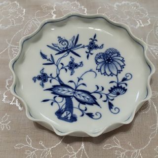 マイセン(MEISSEN)のマイセン　ブルーオニオン　波型取皿　12cm(食器)