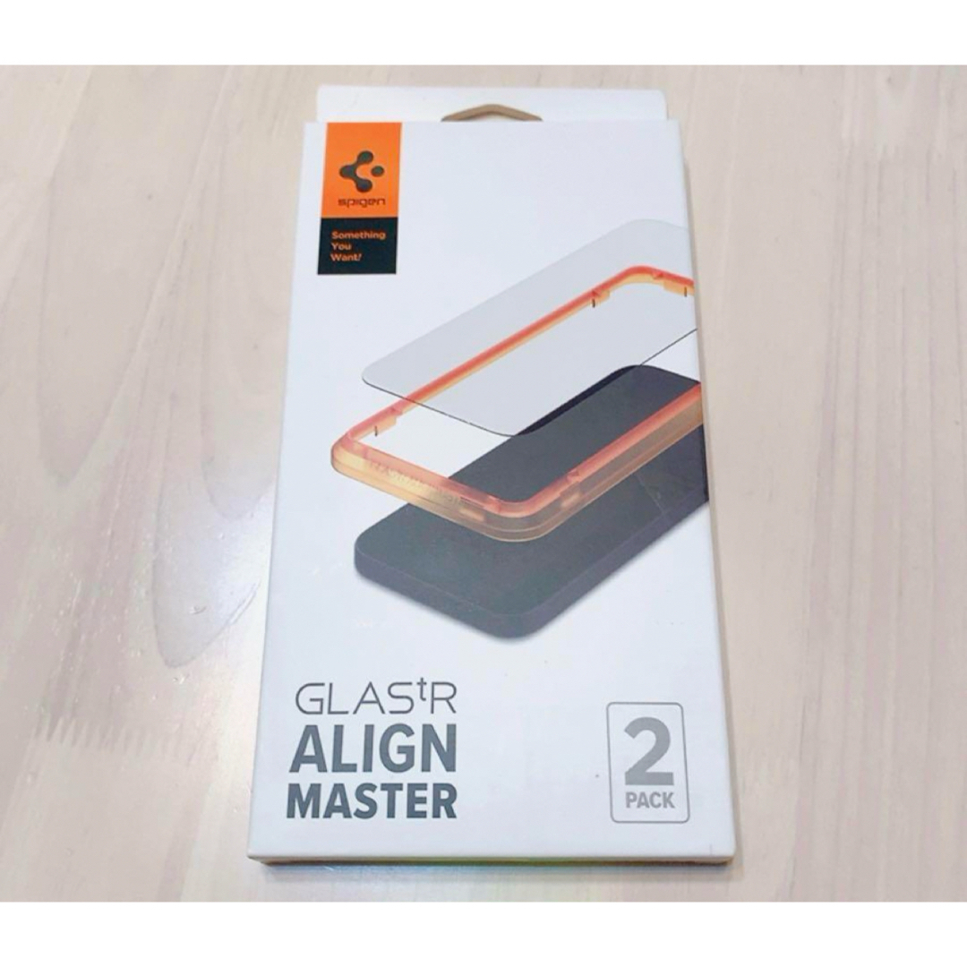 Spigen(シュピゲン)の全面保護 ガラスフィルム iPhone 14 Pro Max 用 ガイド枠付き スマホ/家電/カメラのスマホアクセサリー(保護フィルム)の商品写真