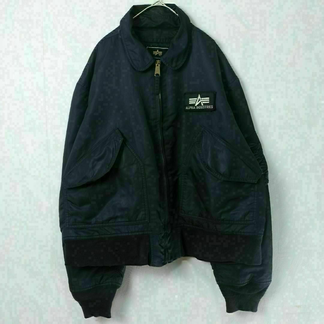 ALPHA INDUSTRIES(アルファインダストリーズ)の【MA-1】 アルファインダストリーズ フライトジャケット ナイロン 80s古着 メンズのジャケット/アウター(ナイロンジャケット)の商品写真