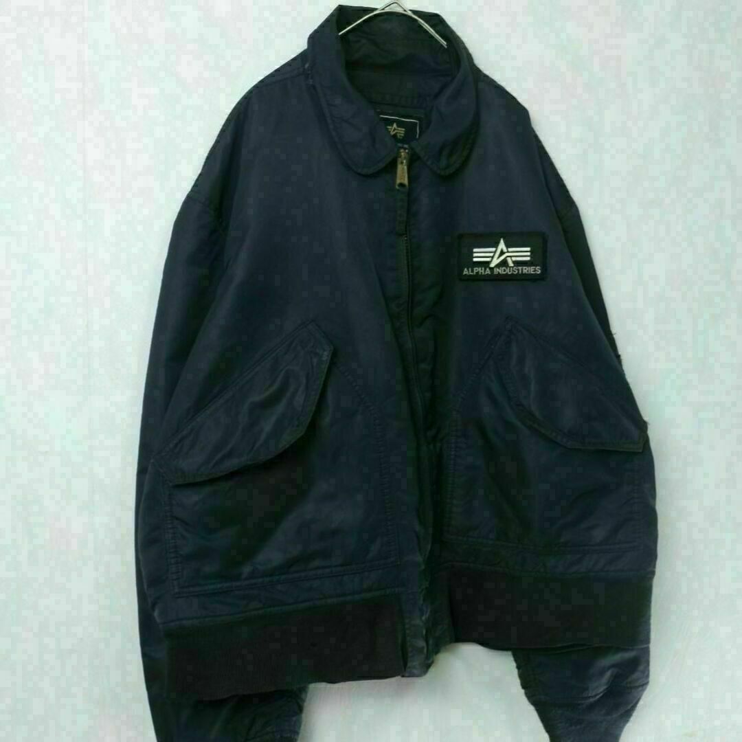 ALPHA INDUSTRIES(アルファインダストリーズ)の【MA-1】 アルファインダストリーズ フライトジャケット ナイロン 80s古着 メンズのジャケット/アウター(ナイロンジャケット)の商品写真