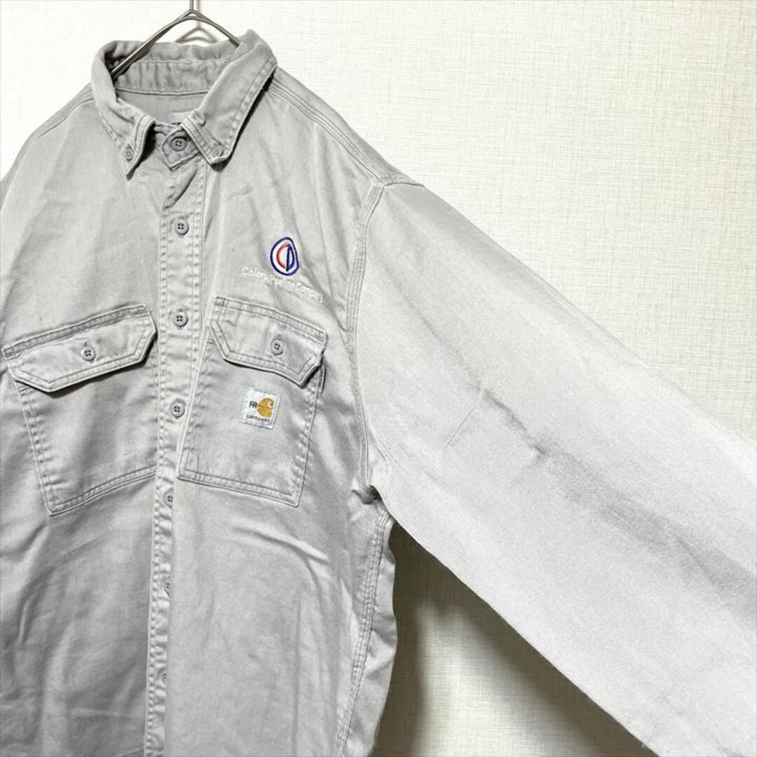 carhartt(カーハート)の90s 古着 カーハート BDシャツ オーバーサイズ 企業ロゴ XL  メンズのトップス(シャツ)の商品写真