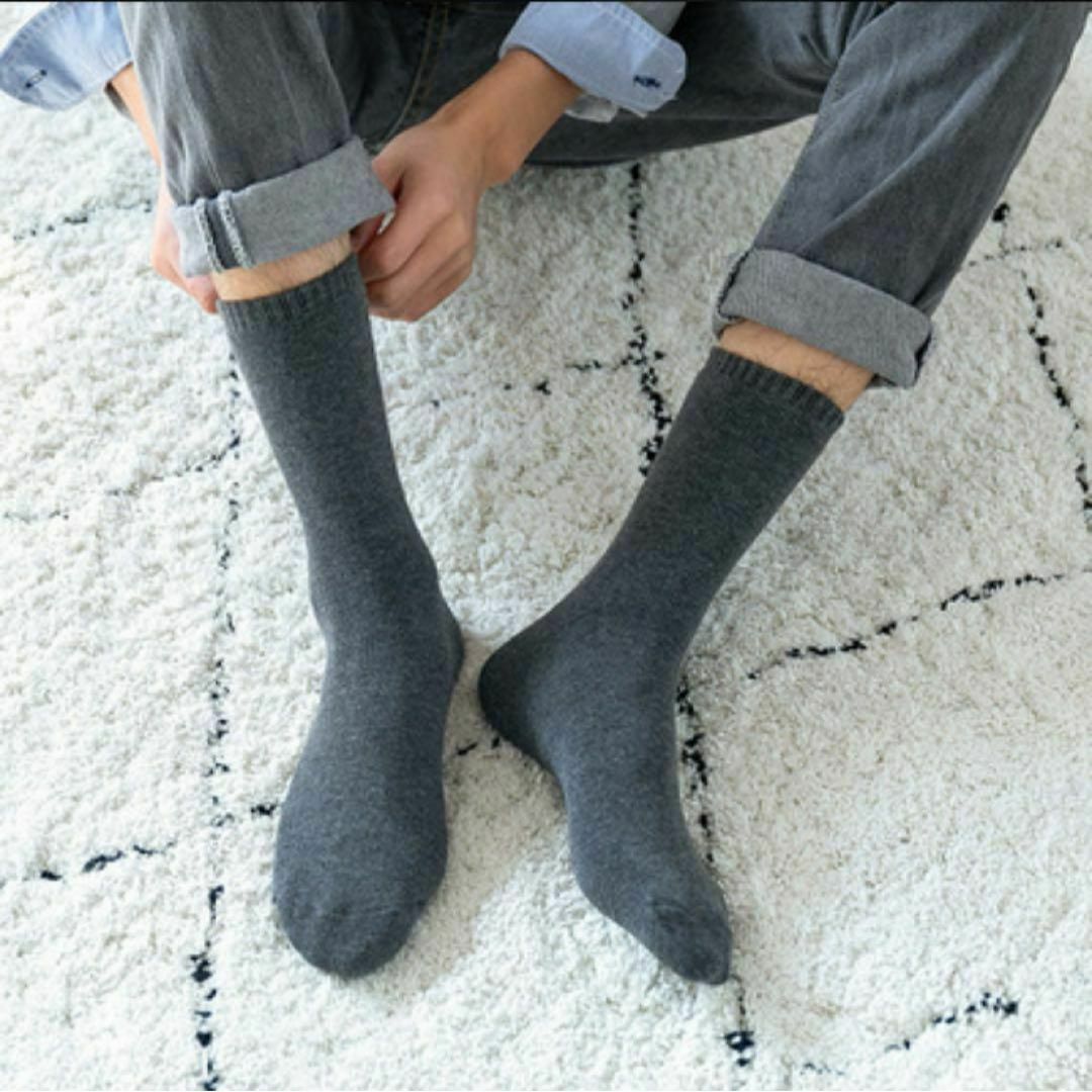 靴下 メンズ 5足セットビジネス 厚手 暖かい 防寒 保温 シンプルカラー メンズのレッグウェア(ソックス)の商品写真