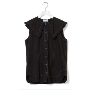 アダムエロペ(AER ADAM ET ROPE)の【GANNI】Cotton Poplin Blouse(シャツ/ブラウス(半袖/袖なし))