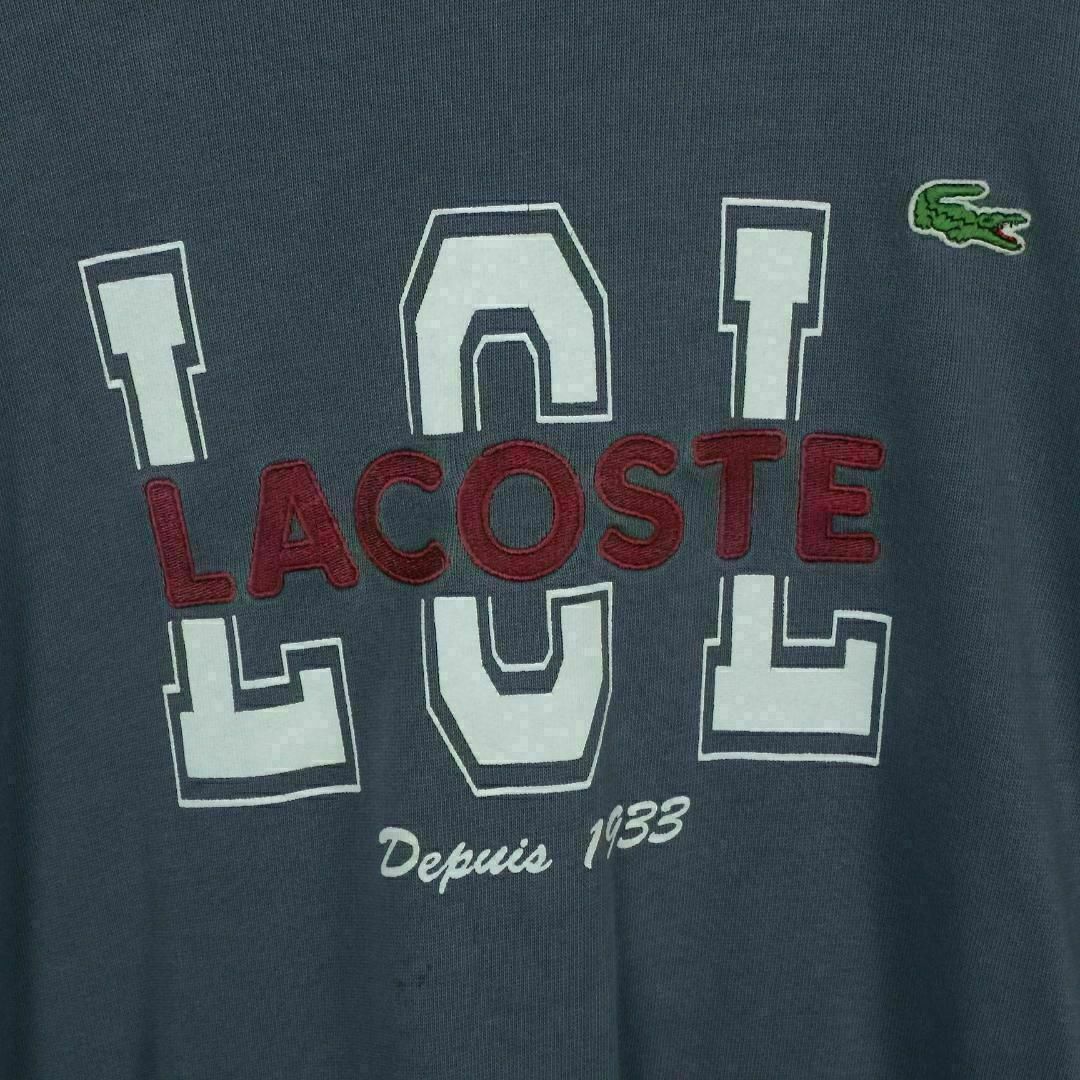 LACOSTE(ラコステ)の【希少】ラコステ 90s スウェット スペイン製 プリント 刺繍ロゴ メンズのトップス(スウェット)の商品写真