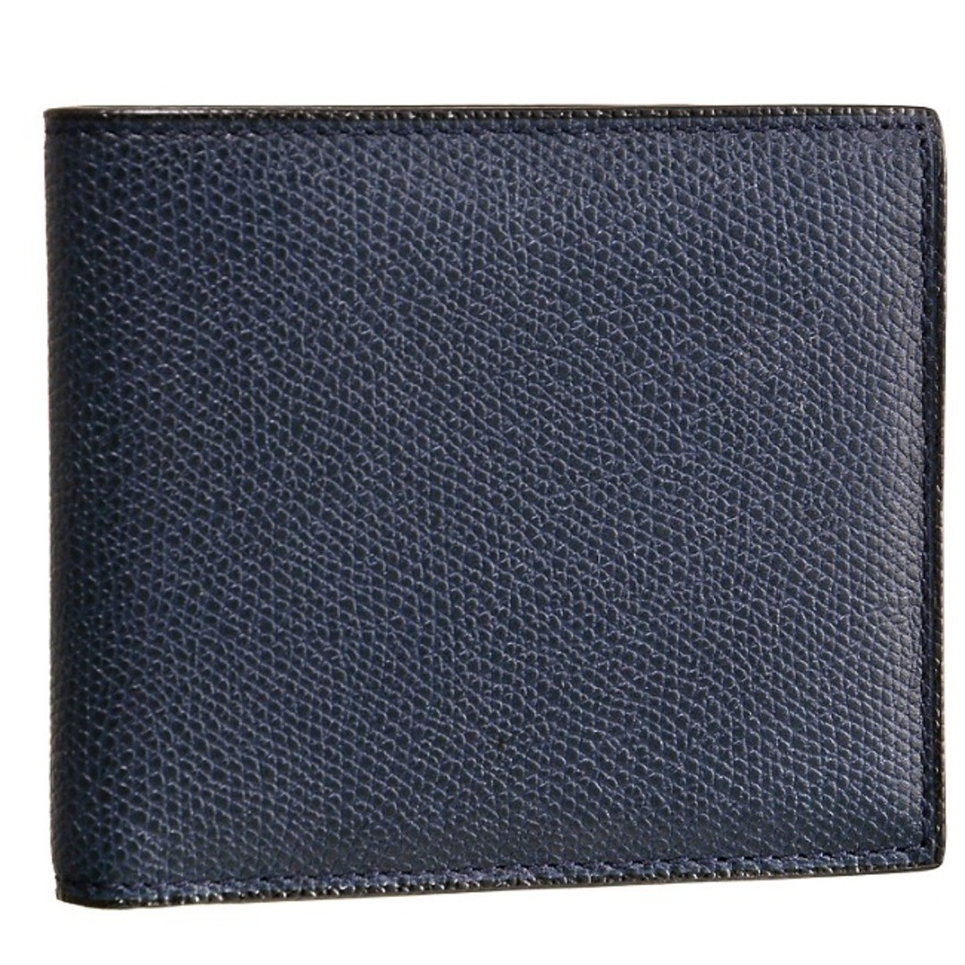 Valextra(ヴァレクストラ)のヴァレクストラ/VALEXTRA 財布 メンズ カーフスキン 二つ折り財布 ネイビー V8L04-028-000U メンズのファッション小物(折り財布)の商品写真