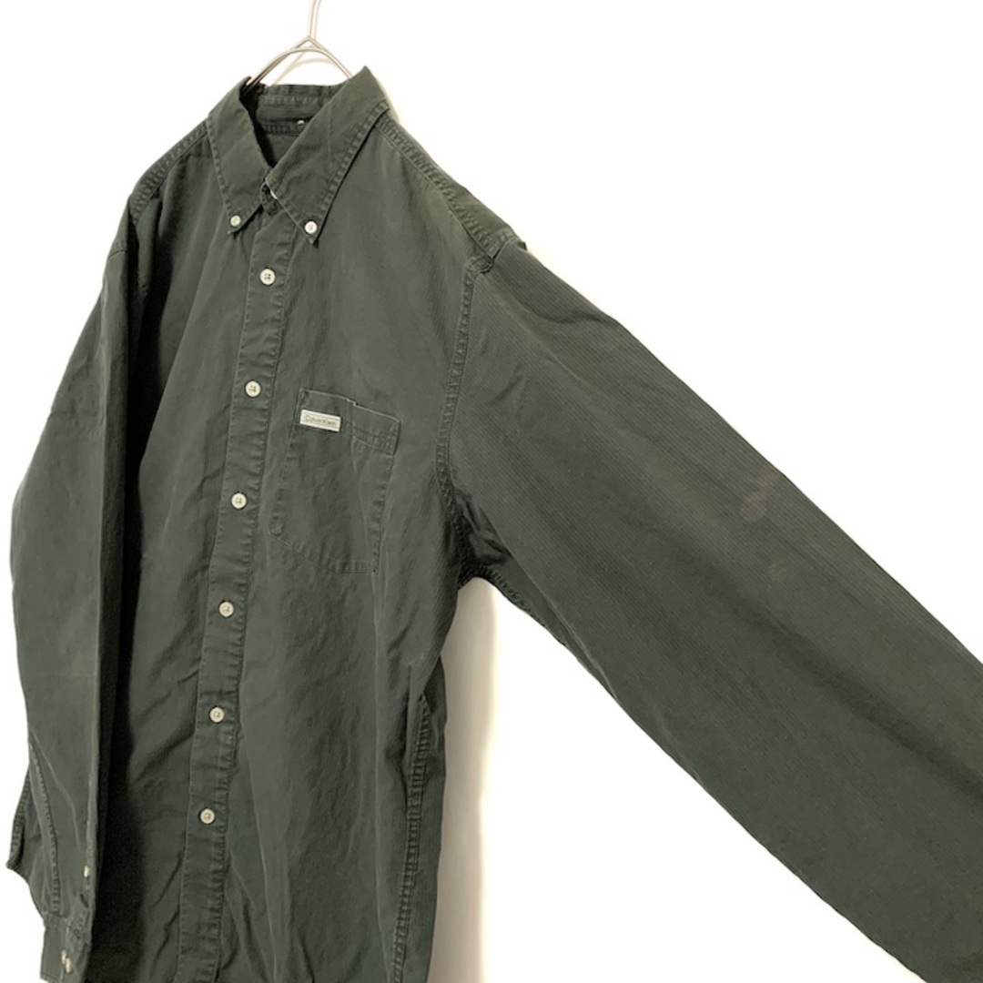 Calvin Klein(カルバンクライン)の90s 古着 カルバンクライン 長袖シャツ コットン カーキ M  メンズのトップス(シャツ)の商品写真