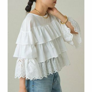 パルグループアウトレット(PAL GROUP OUTLET)の【オフホワイト】【Loungedress】ティアードブラウス(シャツ/ブラウス(長袖/七分))