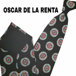 Oscar de la Renta - USA製 Oscar de La Renta ネクタイ シルク 総柄u20