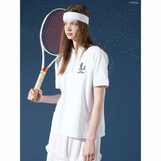 【オフホワイト】ハーフジップポロシャツ/Peter Pan(シャツ/ブラウス(長袖/七分))