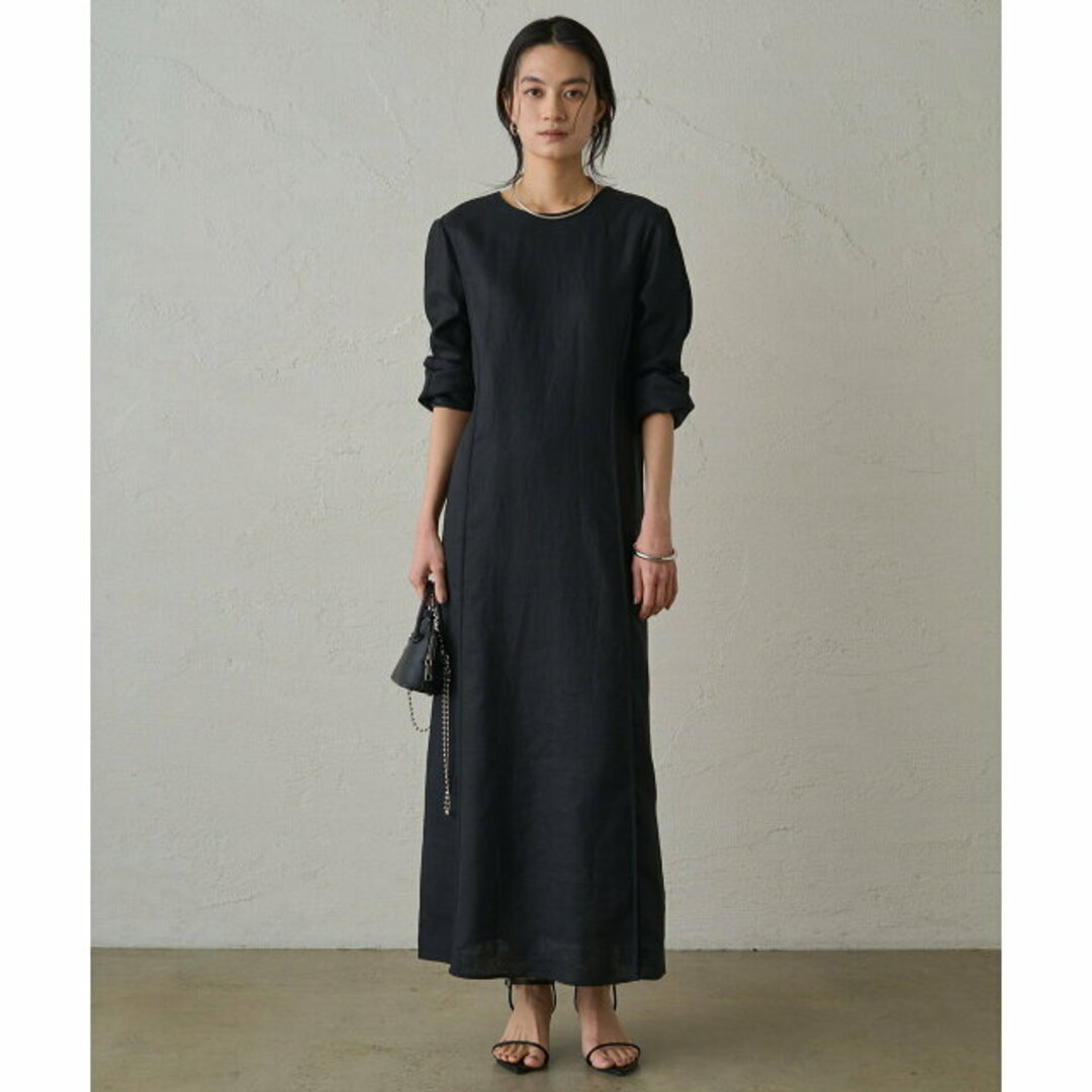 PAL GROUP OUTLET(パルグループアウトレット)の【ブラック】【Loungedress】リネンワンピース レディースのワンピース(ロングワンピース/マキシワンピース)の商品写真