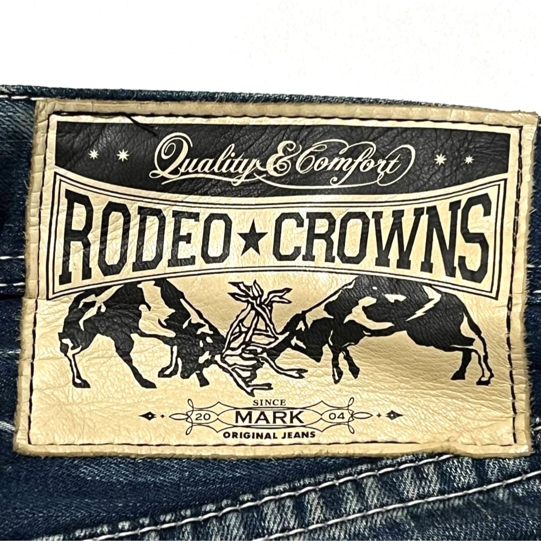 RODEO CROWNS(ロデオクラウンズ)のロデオクラウンズ ダメージ/リペア加工 ストレート サイズ25 レディースのパンツ(デニム/ジーンズ)の商品写真