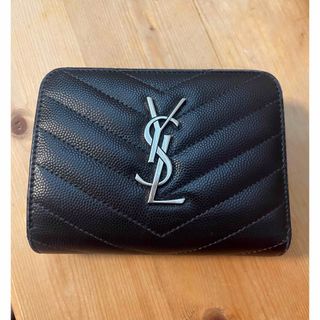 Yves Saint Laurent - 正規品　イヴ・サンローラン　二つ折り財布　黒