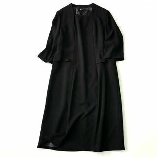 ニュイ　フォーマル　ワンピース　礼服喪服　黒　大きいサイズ　15号　通年