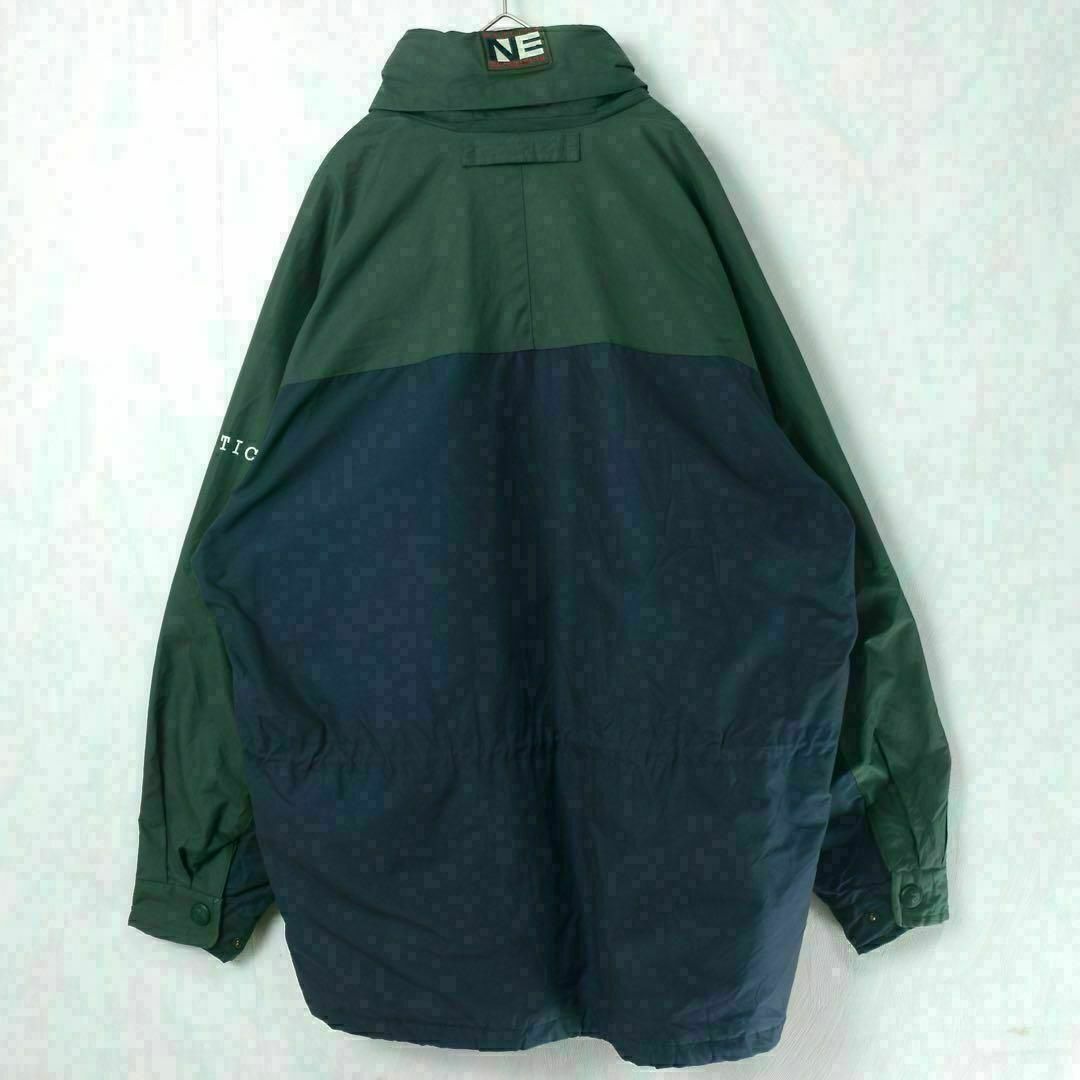 NAUTICA(ノーティカ)の【希少】ノーティカ セーリングジャケット 刺繍ロゴ フリース 緑 古着 90s メンズのジャケット/アウター(マウンテンパーカー)の商品写真