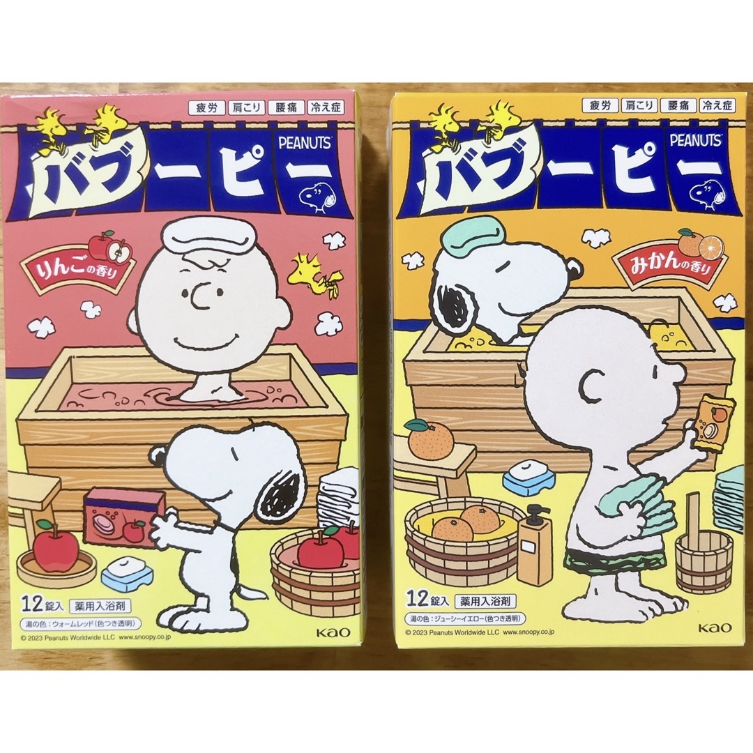 数量限定　入浴剤　バブ　スヌーピーPEANUTS 2種の香り×12 24個セット コスメ/美容のボディケア(入浴剤/バスソルト)の商品写真