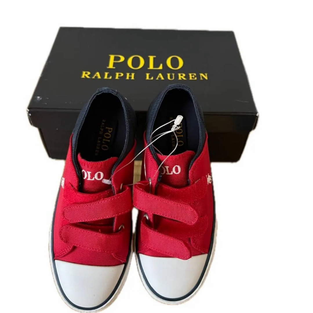 POLO RALPH LAUREN(ポロラルフローレン)の未使用　19cmラルフローレン　バイカラー　コンビスニーカー　キッズ　シューズ キッズ/ベビー/マタニティのキッズ靴/シューズ(15cm~)(スニーカー)の商品写真