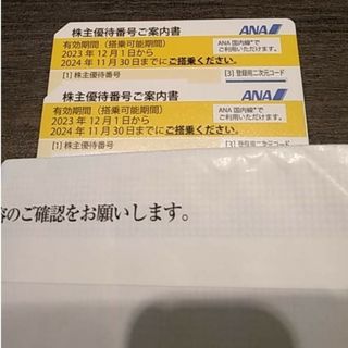 エーエヌエー(ゼンニッポンクウユ)(ANA(全日本空輸))のANA 株主優待券　２枚(その他)