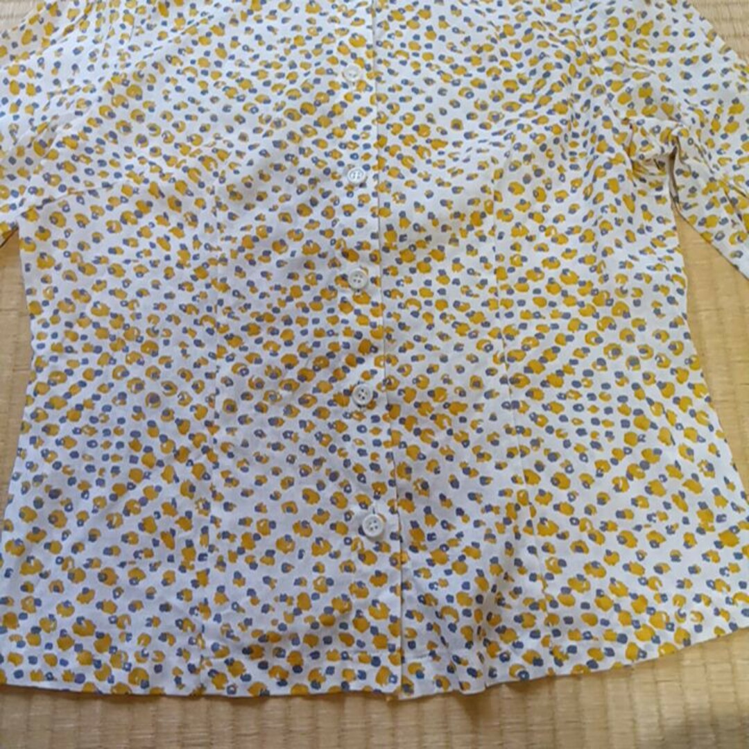 イエロー系　半袖ブラウスM レディースのトップス(シャツ/ブラウス(半袖/袖なし))の商品写真