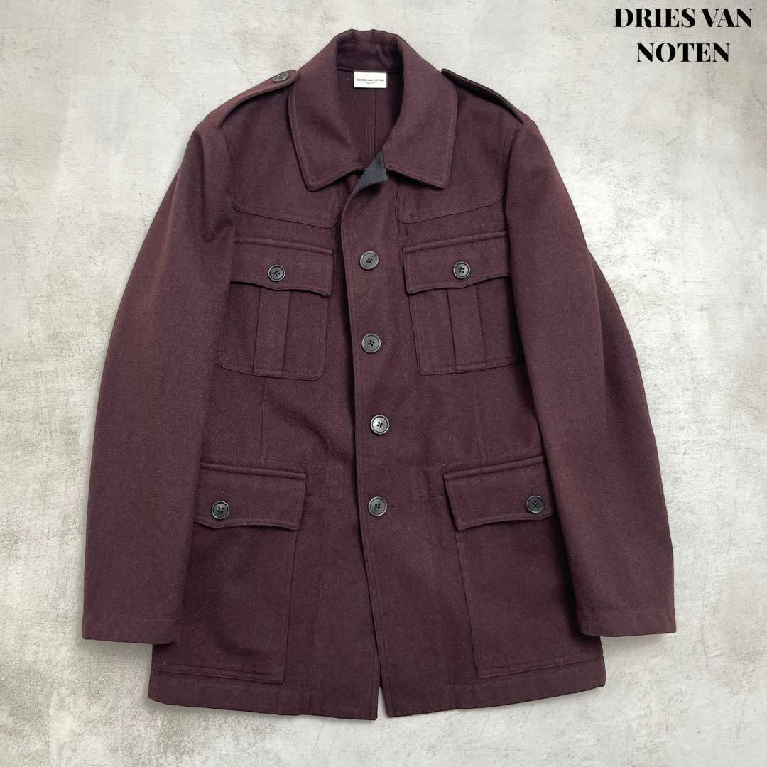 DRIES VAN NOTEN(ドリスヴァンノッテン)の【美品】DRIES VAN NOTEN ドリス ミリタリー ジャケット 44 メンズのジャケット/アウター(ミリタリージャケット)の商品写真