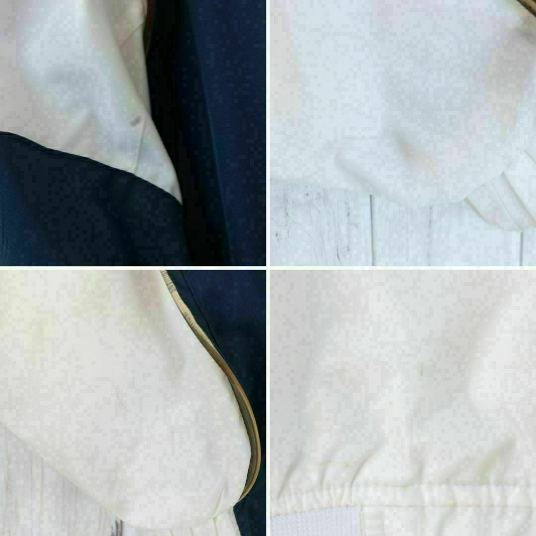 【激レア】MLB インディアンズ ナイロンジャケット L 刺繍 古着 90s メンズのジャケット/アウター(ナイロンジャケット)の商品写真