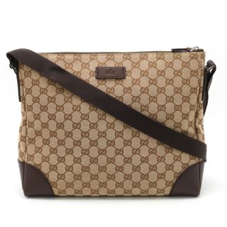 グッチ(Gucci)のグッチ GGキャンバス ショルダーバッグ 斜め掛け レザー （12430123）(ショルダーバッグ)