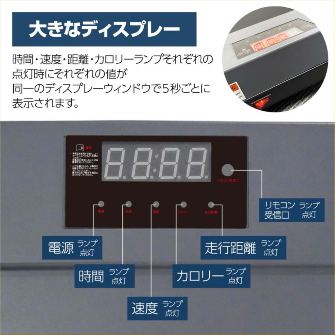 ルームランナー ウォーキングマシン ランニングマシーン 家庭用  薄型電動 静か スポーツ/アウトドアのトレーニング/エクササイズ(ウォーキング)の商品写真