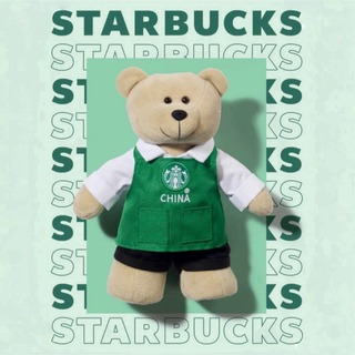 スターバックス(Starbucks)の【スターバックス海外限定】　グリーンシリーズ　ぬいぐるみ　ベアリスタ　エプロン(ぬいぐるみ)