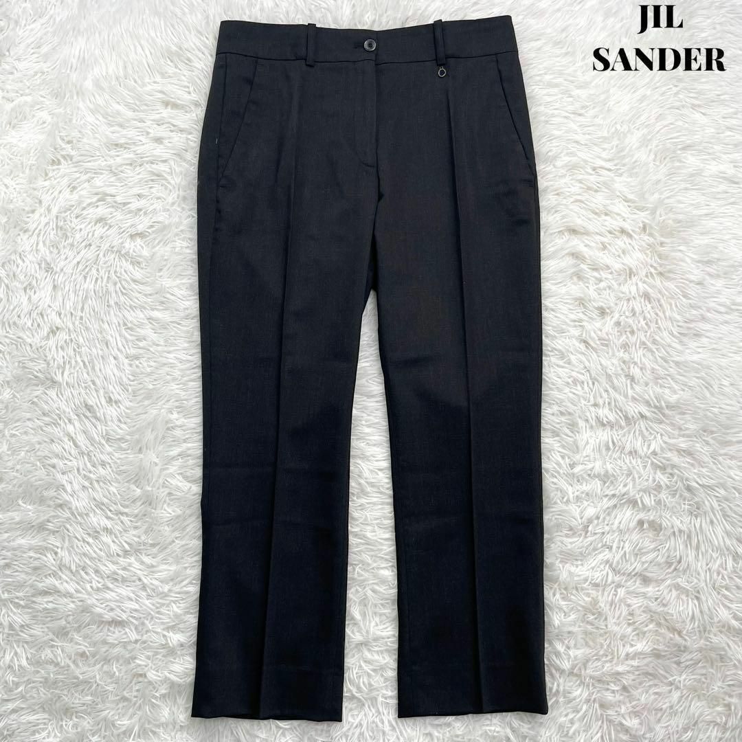 JIL SANDER NAVY(ジルサンダーネイビー)の【美品】JIL SANDER NAVY ストレート スラックス パンツ 36 レディースのパンツ(カジュアルパンツ)の商品写真