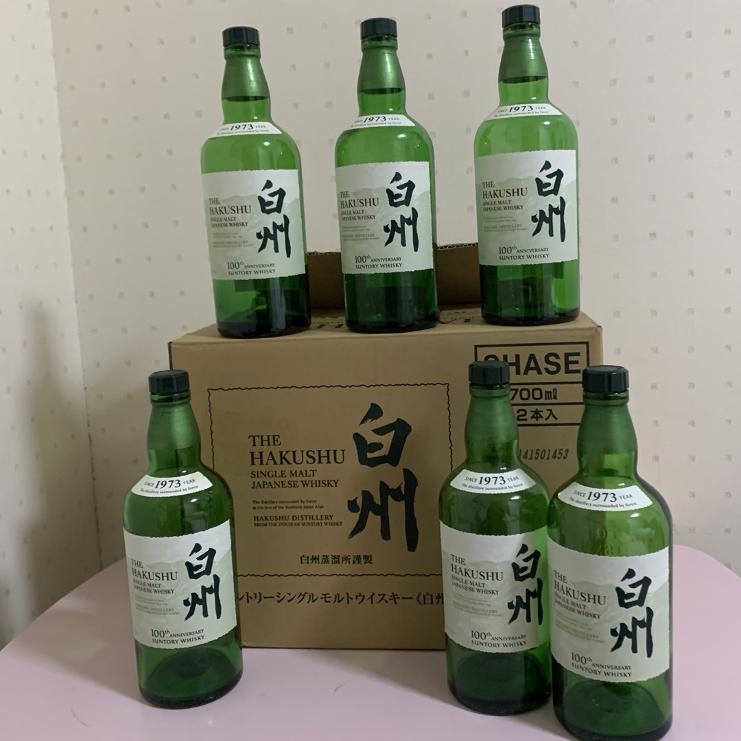 サントリー白州蒸溜所ラベルの瓶6本　白州の瓶3本　山崎12年の瓶3本 食品/飲料/酒の酒(ウイスキー)の商品写真