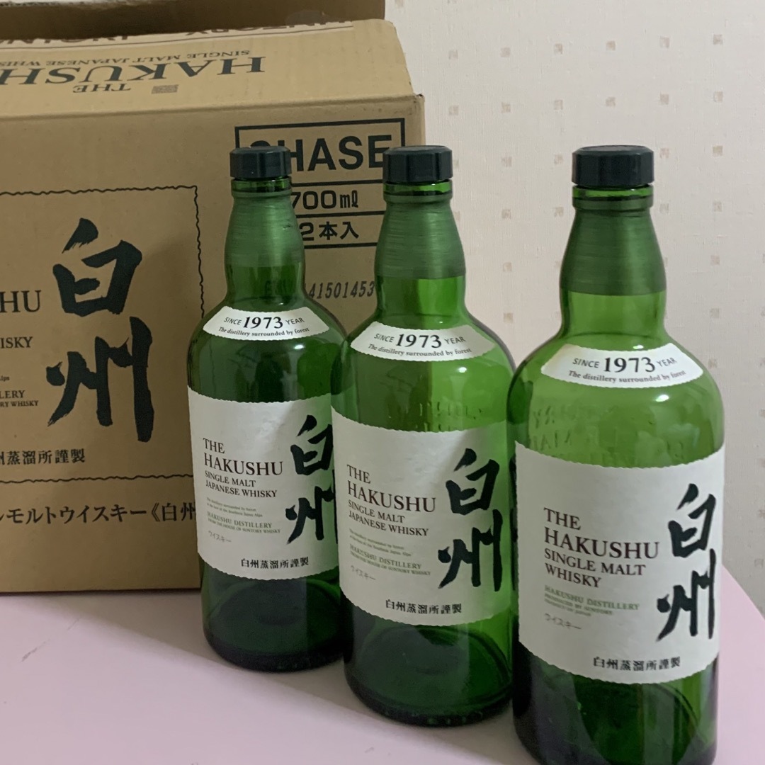 サントリー白州蒸溜所ラベルの瓶6本　白州の瓶3本　山崎12年の瓶3本 食品/飲料/酒の酒(ウイスキー)の商品写真