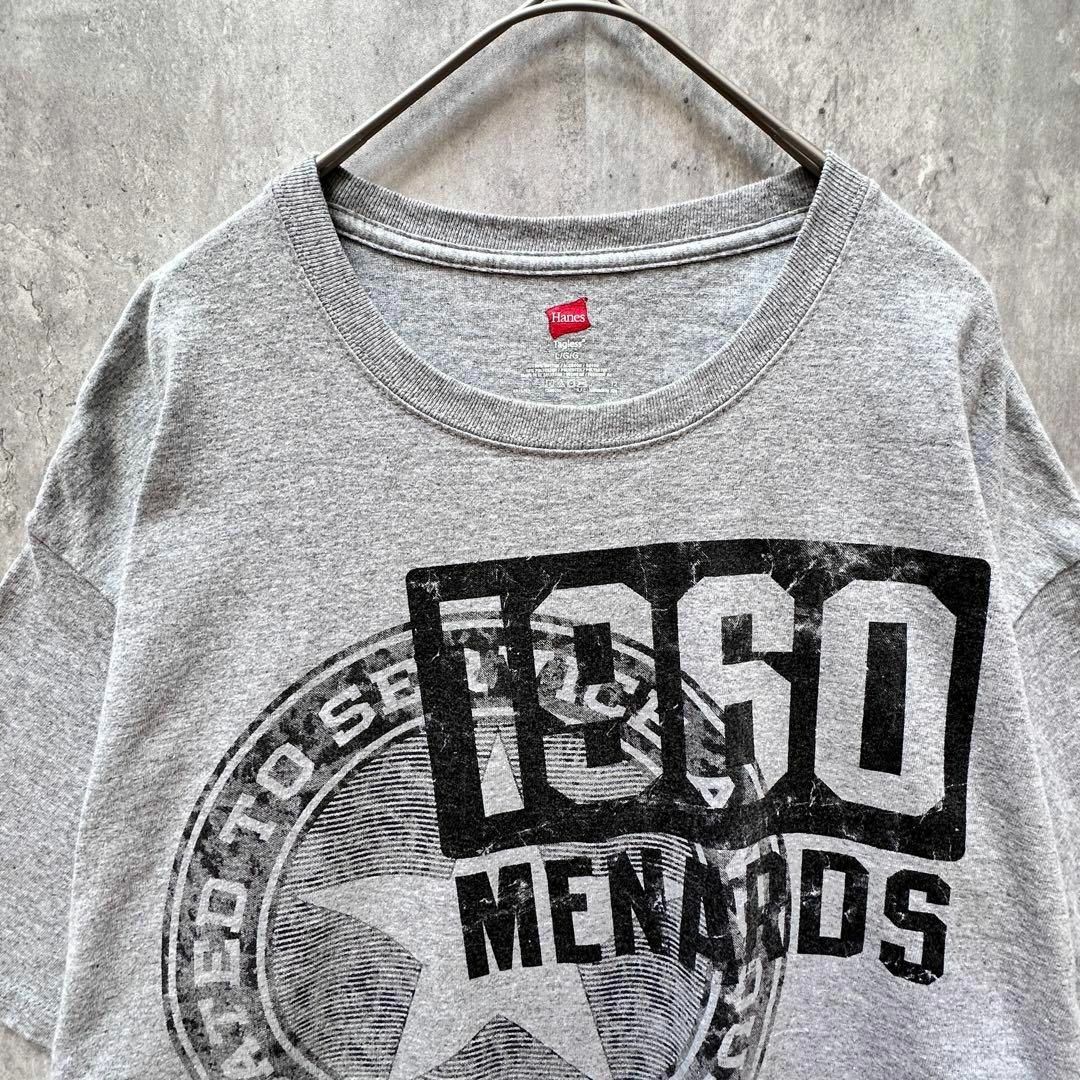 Hanes(ヘインズ)のHanesヘインズアメリカ古着Tシャツ半袖メンズXLアメリカグレービッグロゴ メンズのトップス(Tシャツ/カットソー(半袖/袖なし))の商品写真