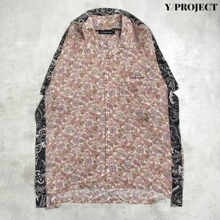 【美品】Y/PROJECT ワイプロジェクト シルク ペイズリー 半袖 シャツ(Tシャツ/カットソー(半袖/袖なし))