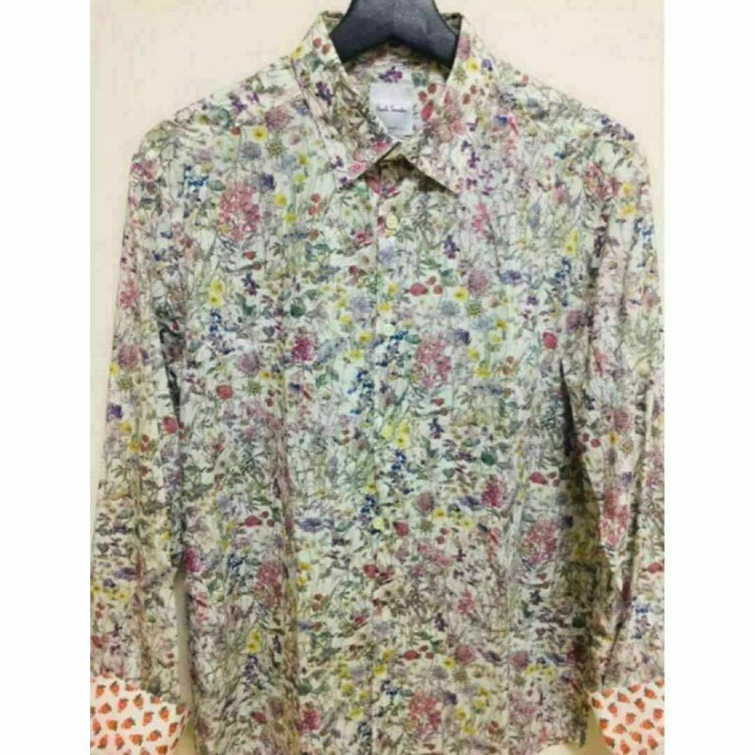 Paul Smith(ポールスミス)のポールスミス　Paul Smith 花柄　白　シャツ　メンズ メンズのトップス(シャツ)の商品写真