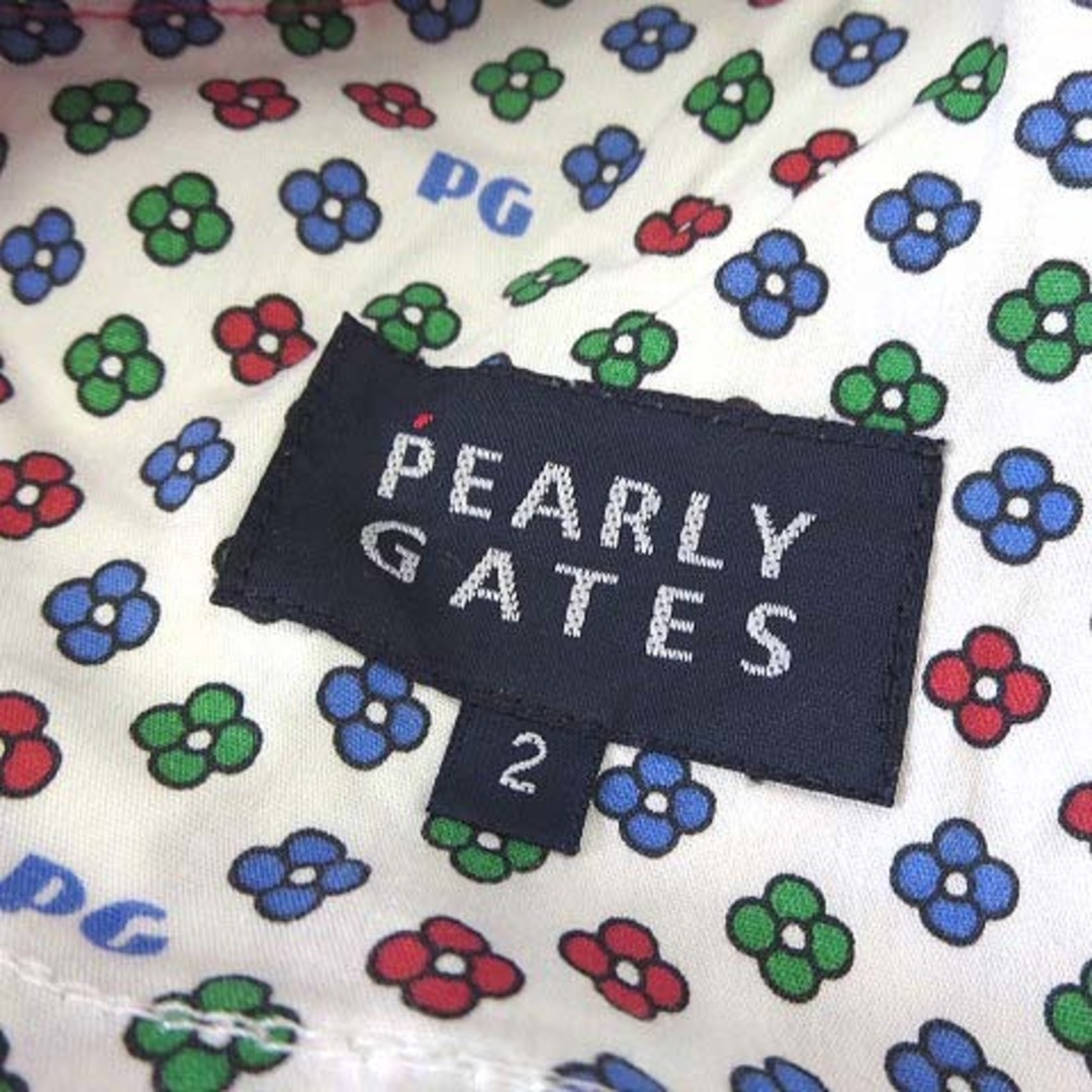PEARLY GATES(パーリーゲイツ)のパーリーゲイツ ゴルフ パンツ テーパード ロゴ 刺繍 裏花柄 コットン L 2 スポーツ/アウトドアのゴルフ(ウエア)の商品写真