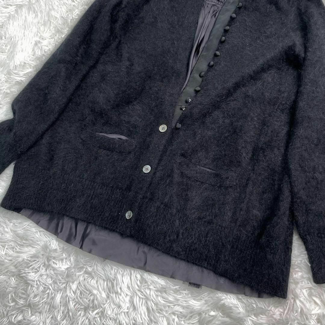 sacai luck(サカイラック)の【美品】Sacai luck サカイ アンゴラ ドッキング カーディガン レディースのトップス(カーディガン)の商品写真