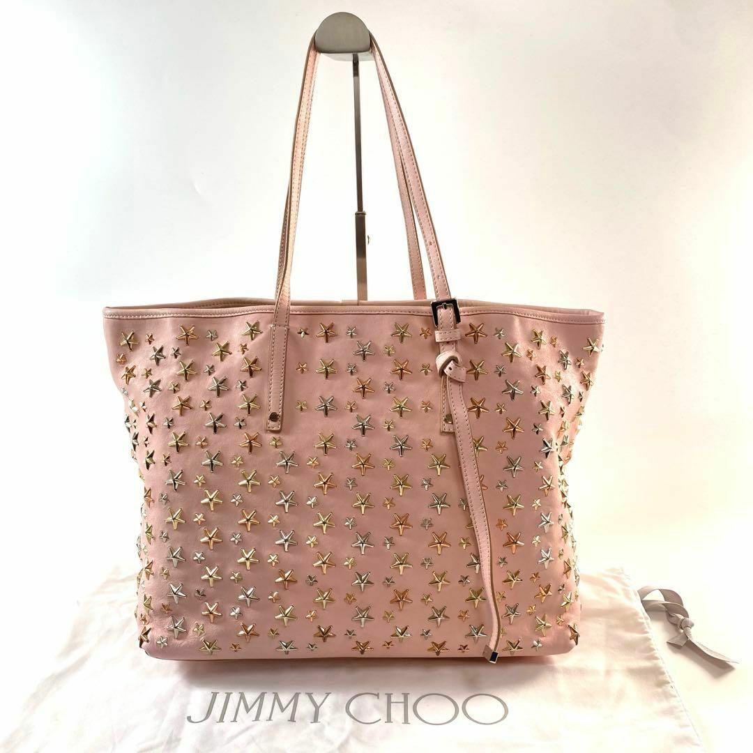 JIMMY CHOO(ジミーチュウ)のジミーチュウ JIMMY CHOO トートバッグ カーフ サシャ スタッズ レディースのバッグ(トートバッグ)の商品写真