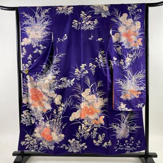 振袖 身丈156cm 裄丈64.5cm 正絹 秀品 【中古】(着物)