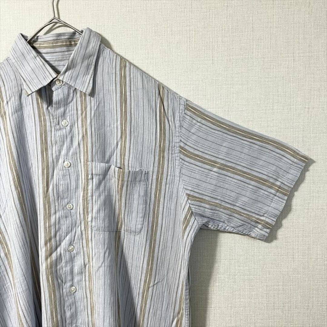 90s 古着 ノーブランド 半袖シャツ トップス ゆるダボ L  メンズのトップス(シャツ)の商品写真