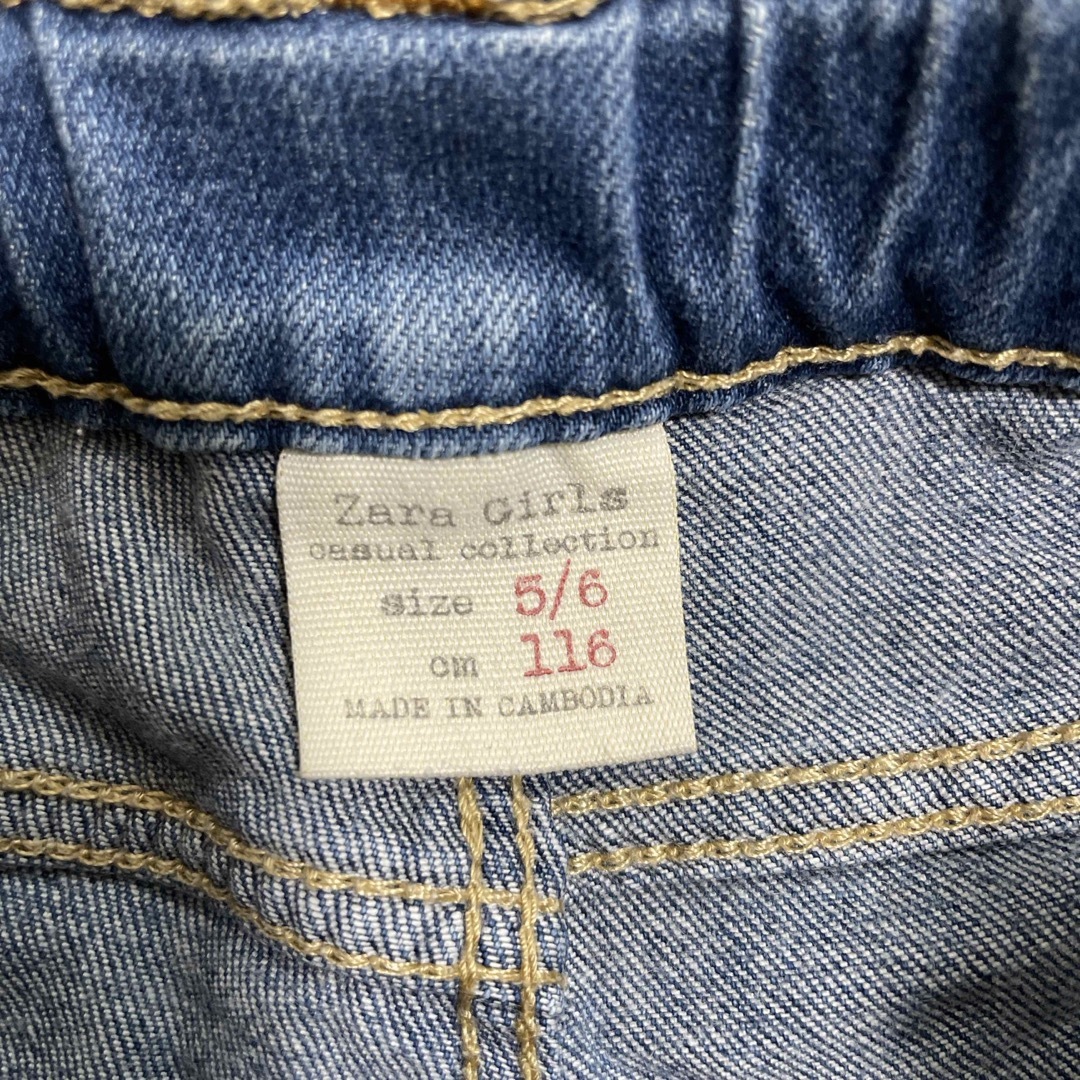 ZARA KIDS(ザラキッズ)のZARA Girls116センチデニムショートパンツ キッズ/ベビー/マタニティのキッズ服女の子用(90cm~)(パンツ/スパッツ)の商品写真